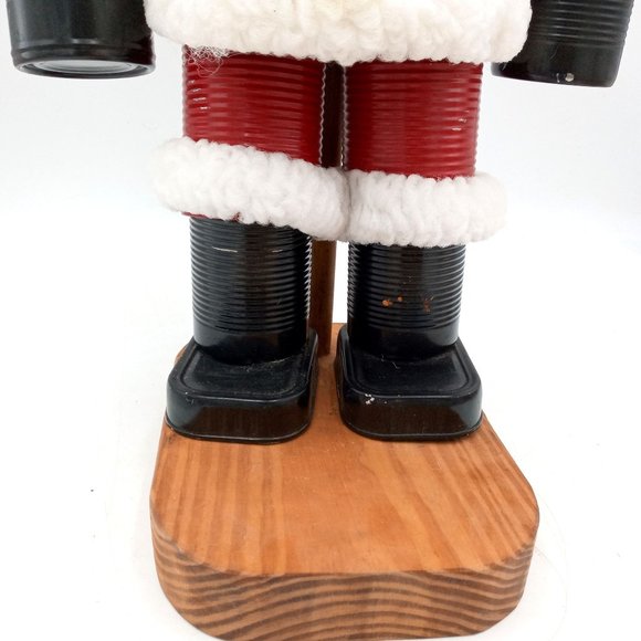 Christmas Folk Art Tin Man Santa Sculpture Wizard Of Oz Assemblage Robot Vintage - Picture 5 of 16